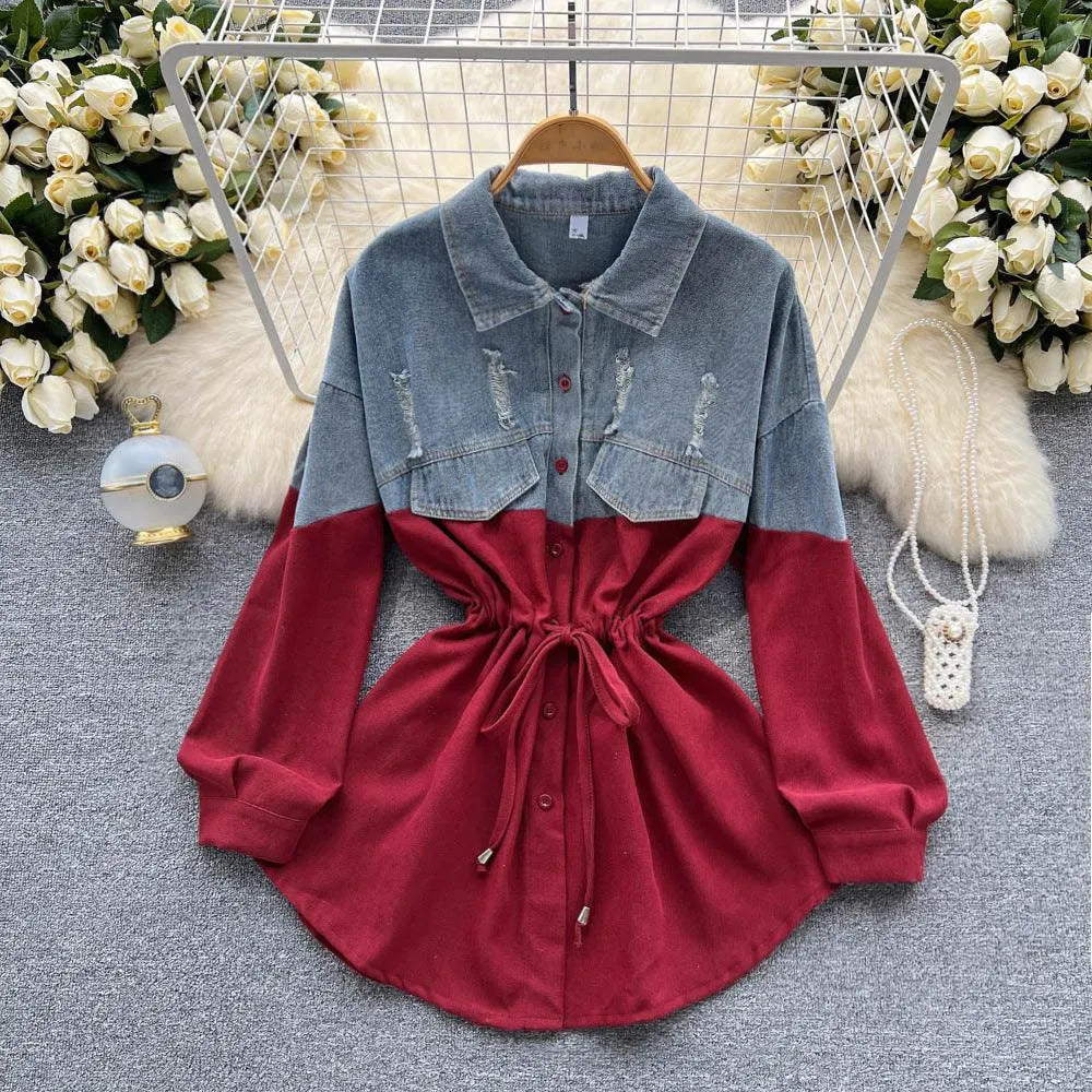 Levoire | Pull femme avec couleur contrastée Rot Taille moyenne