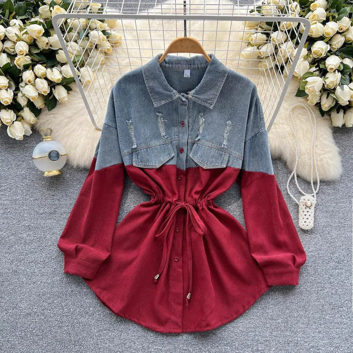 Levoire | Pull femme avec couleur contrastée Rot Taille moyenne