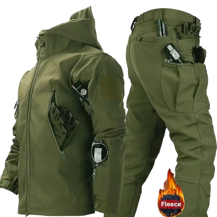 Levoire | Doudoune Softshell Haihdistus Veste À Capuche Et Pantalon Olive vert 1