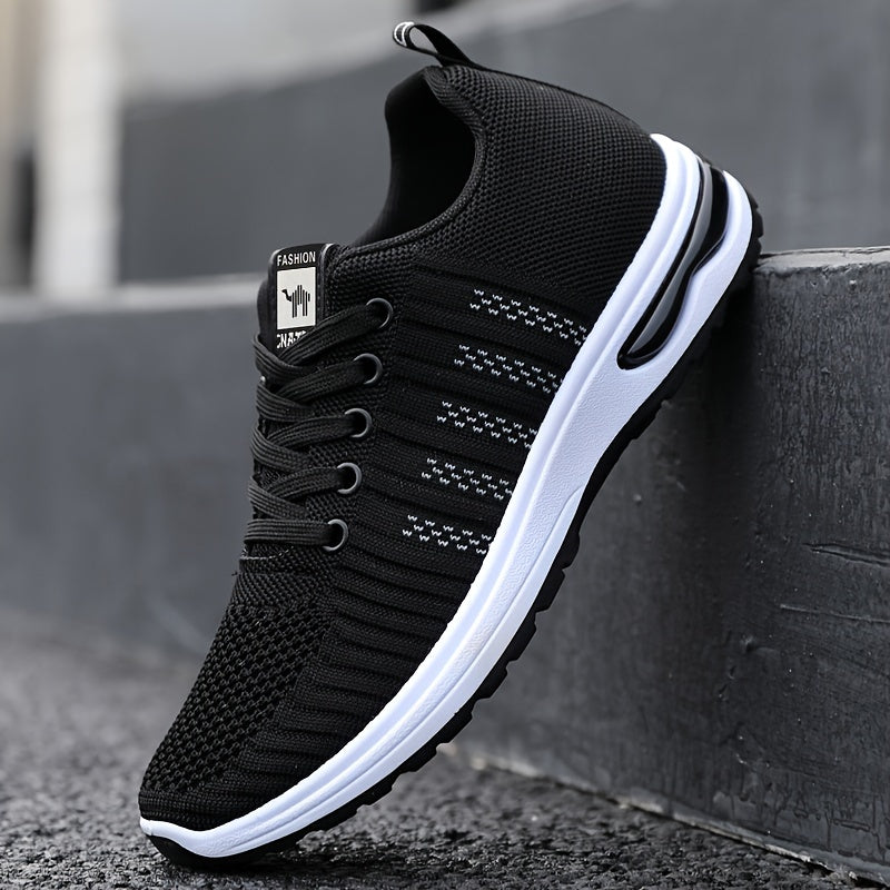 Levoire | Chaussures De Course Sportives À Semelle Souple Pour Hommes Noir Blanc