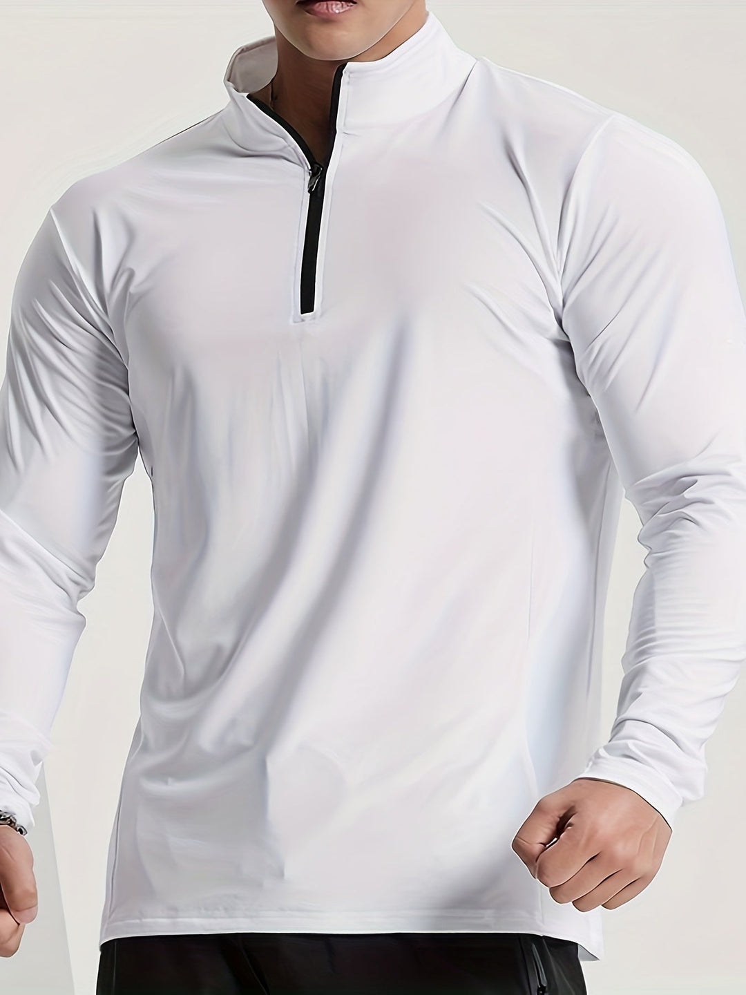 Levoire | Slim Fit Henley Shirt Avec Demi-Zip Et Col Montant