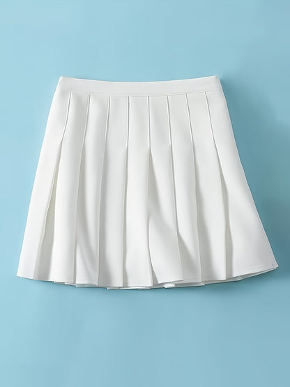 Levoire | Jupe Taille Haute Pour Femmes Avec Plis Et Shorts Doublés