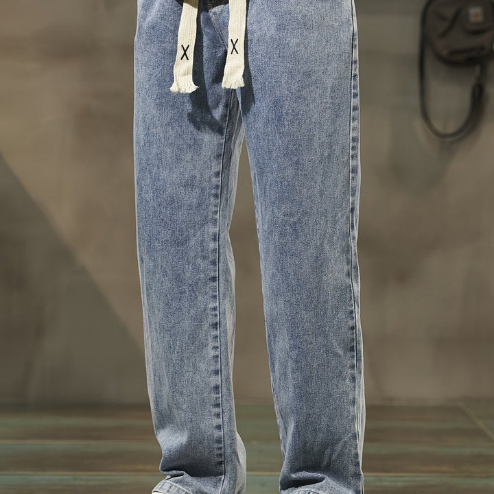 Levoire | Printemps/Automne, Pantalons Droits En Jean Décontractés Pour Hommes