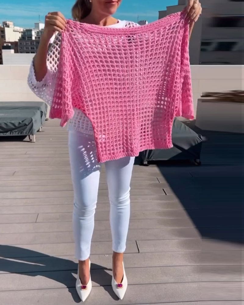 Levoire | Blouse Avec Découpes Dans Une Couleur Unie