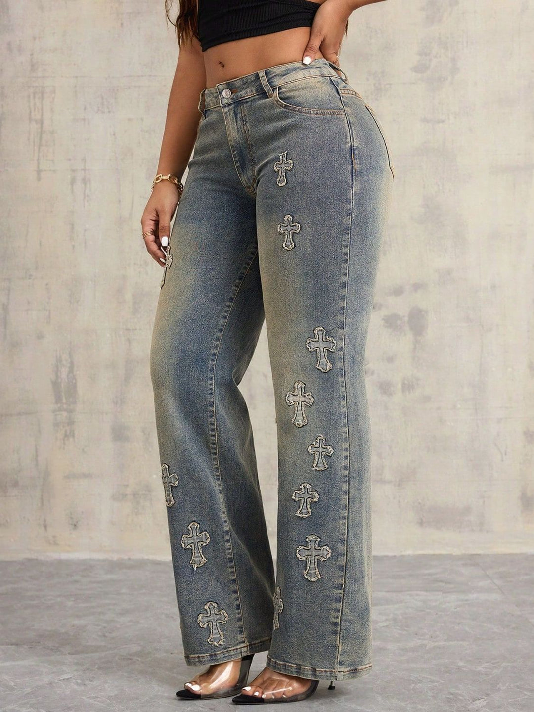 Levoire | Jeans Croisés Large Avec Poches