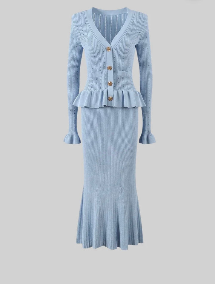 Levoire | Robe En Tricot Avec Boutons En Perles