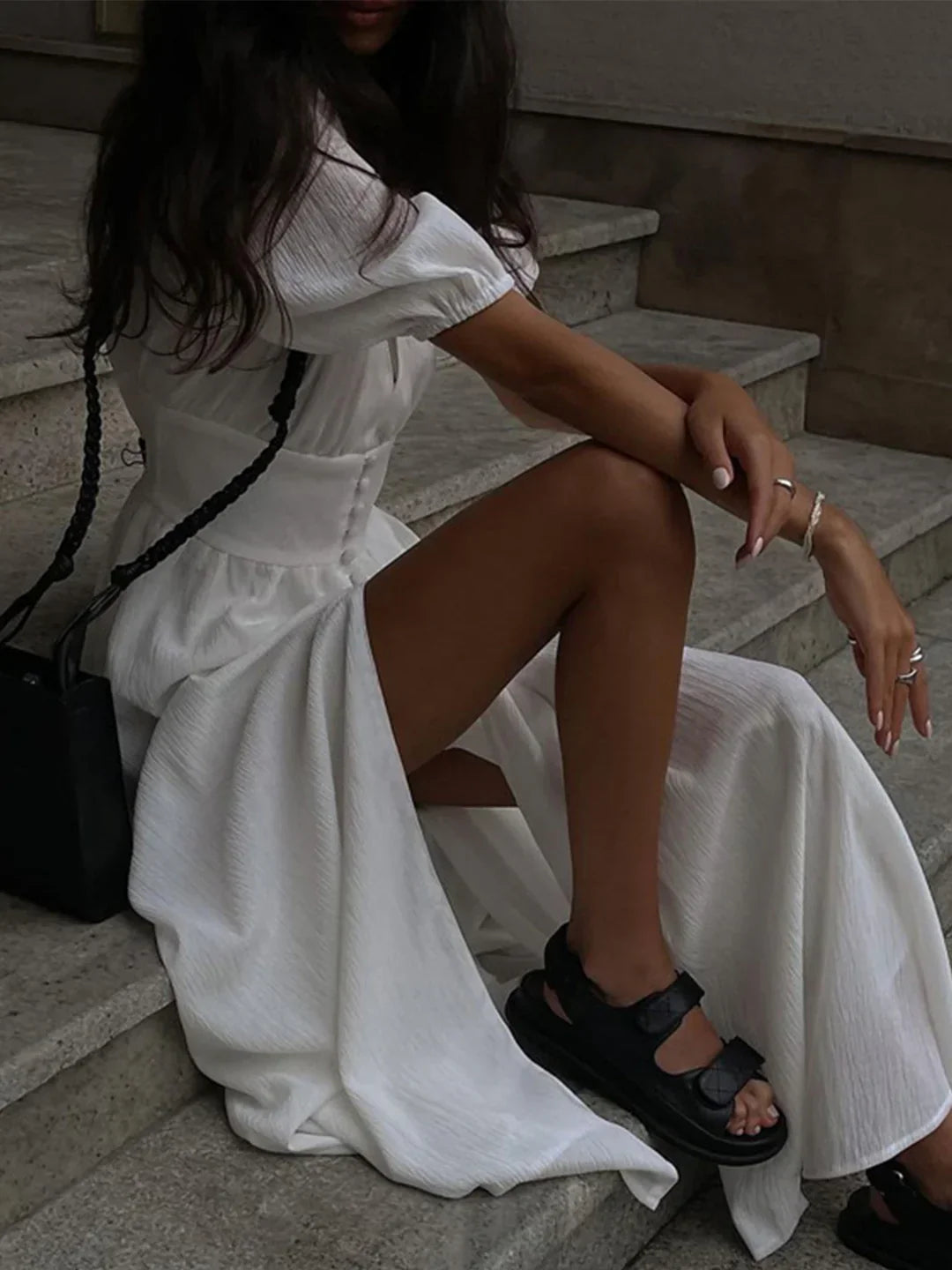 Levoire | Robe Longue À Rayures Nappi Avec Manches Françaises