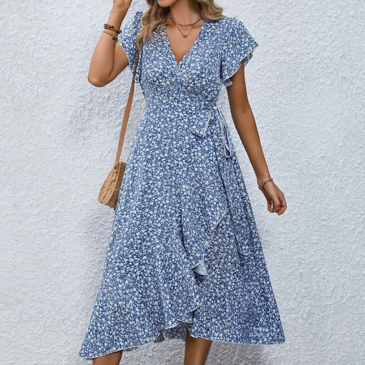 Levoire | Robe D'Été Légère À Motif Floral Bleu