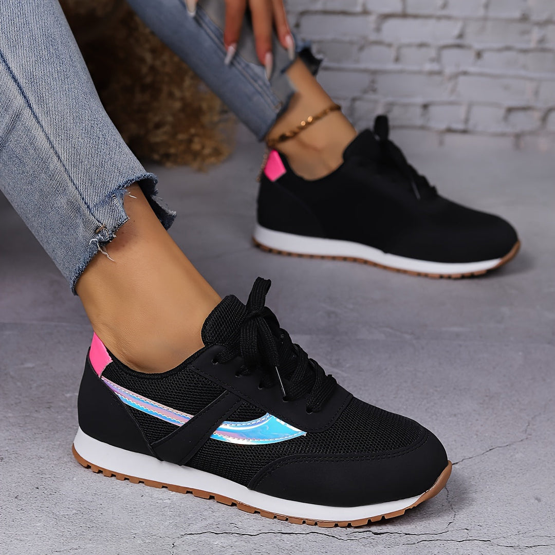 Levoire | Respirant Noir Chaussures De Sport Décontractées Pour Femmes