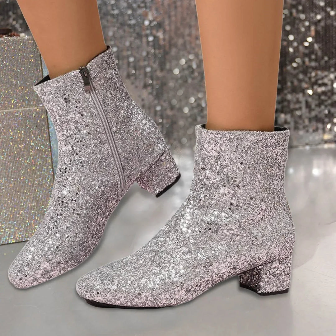 Levoire | Bottes Modernes Avec Petit Talon Et Fermeture Latérale Avec Zip Gris