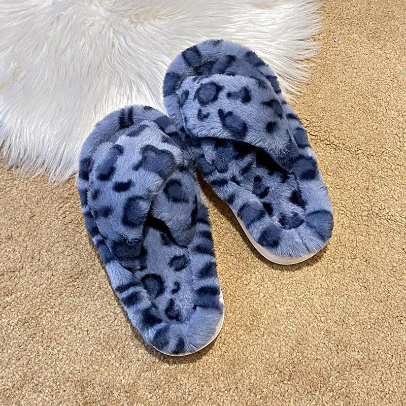 Levoire | Chaussons en léopard flous pour femmes