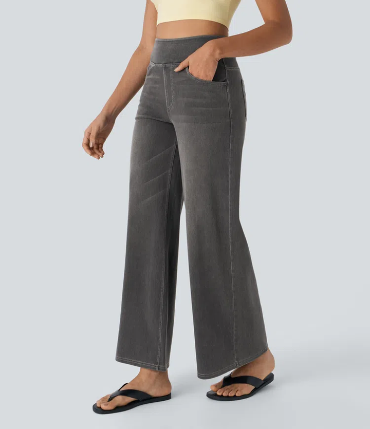 Levoire | Pantalon Denim Stretch Taille Haute Femme