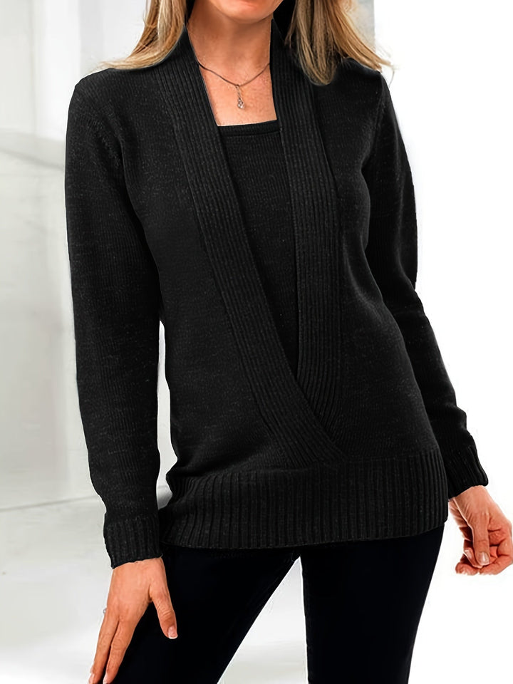 Levoire | Pull Tricotée Manches Chauve-Souris Noir