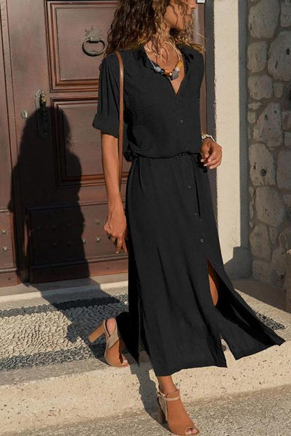 Levoire | Automne Nouveau Robe à manches longues Noir