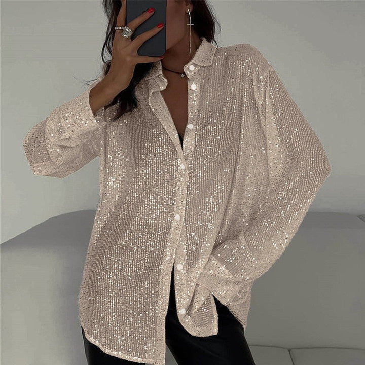 Levoire | Super Utilisateur Manteau Paillette Bouton Argent