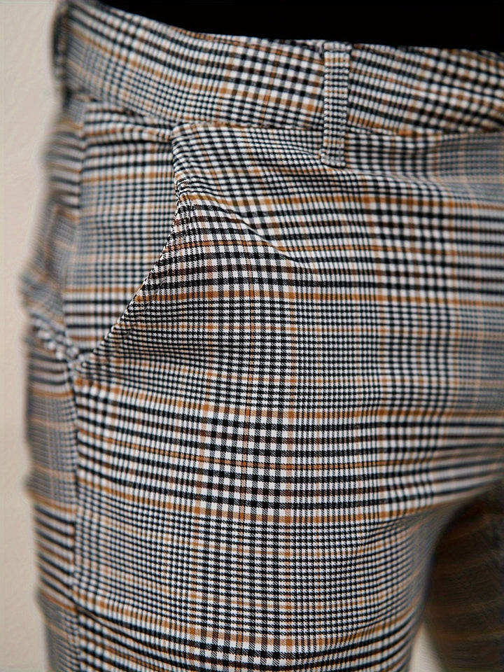 Levoire | Slim Fit Pantalons À Carreaux Pour Hommes