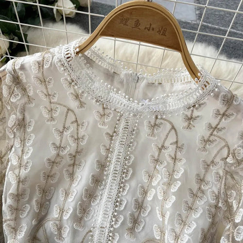 Levoire | Robe patchwork légère à points de maille