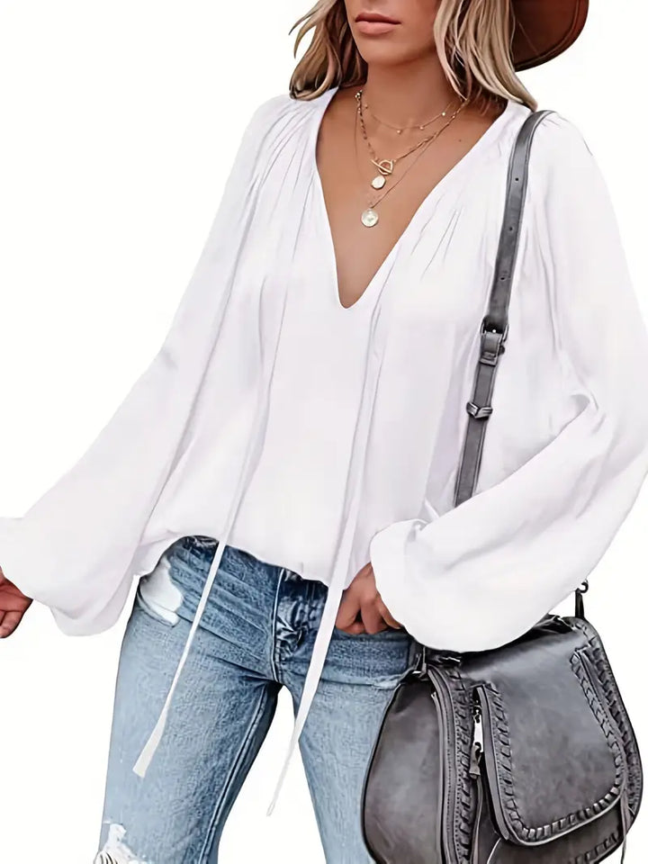 Levoire | Blouse En Satin Pour Femmes Blanc