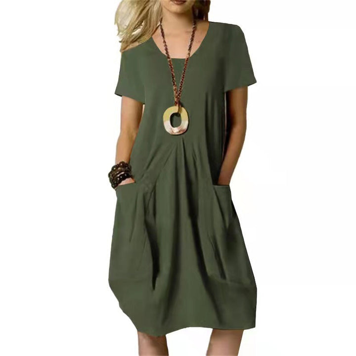 Levoire | Robe de femme longueur genou Vert armée