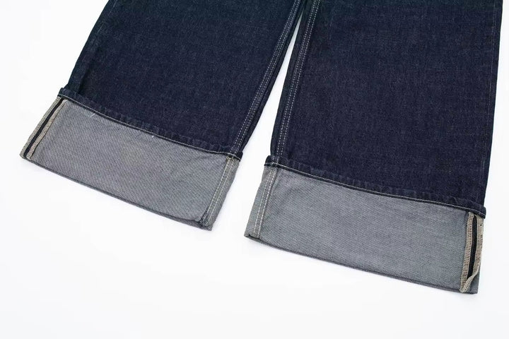 Levoire | Jean À Jambe Large Avec Revers