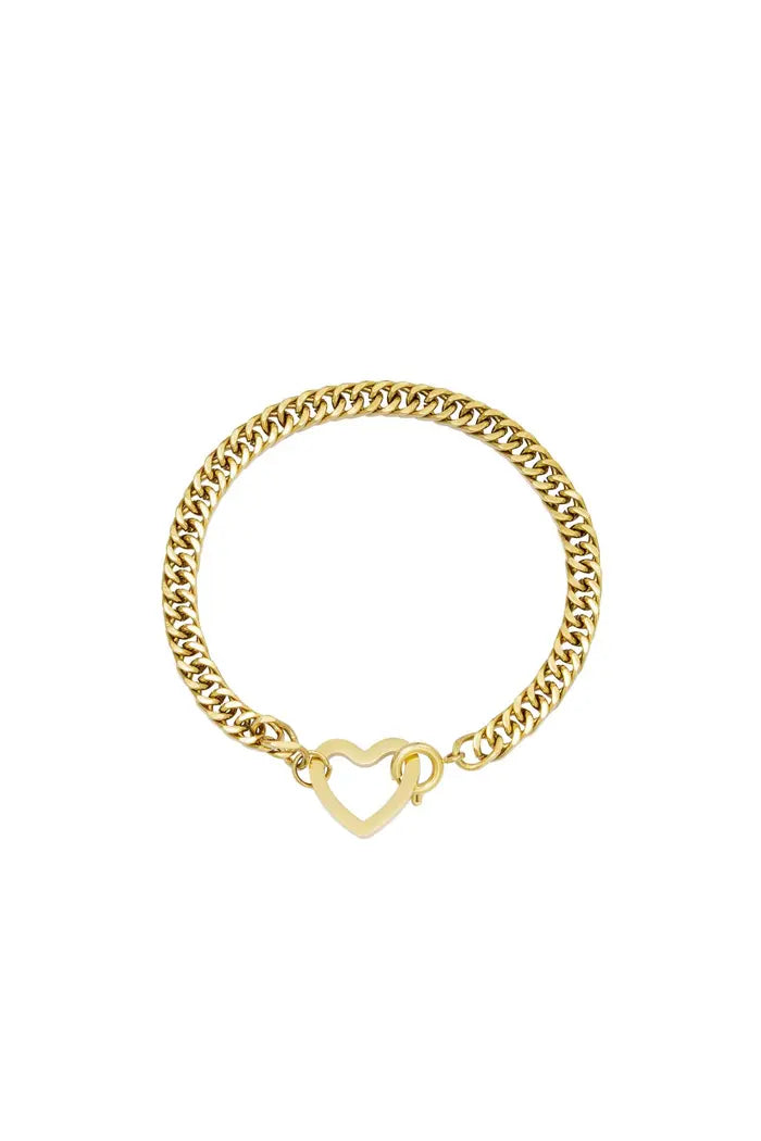 Levoire | Bracelet En Forme De Cœur Or