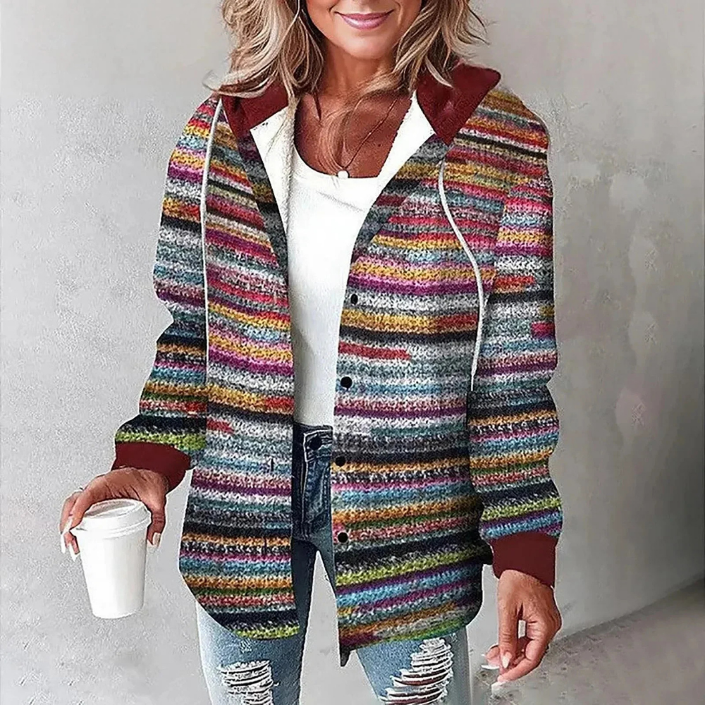 Levoire | Veste À Capuche À Carreaux Au Look Décontracté Moderne Multicolore
