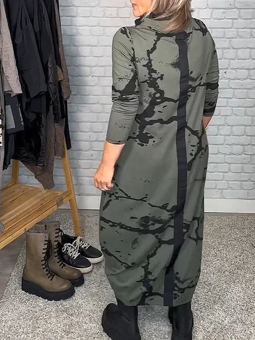Levoire | Robe à manches longues avec motifs retro