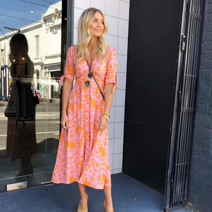 Levoire | Robe d'été pour femme - Orange