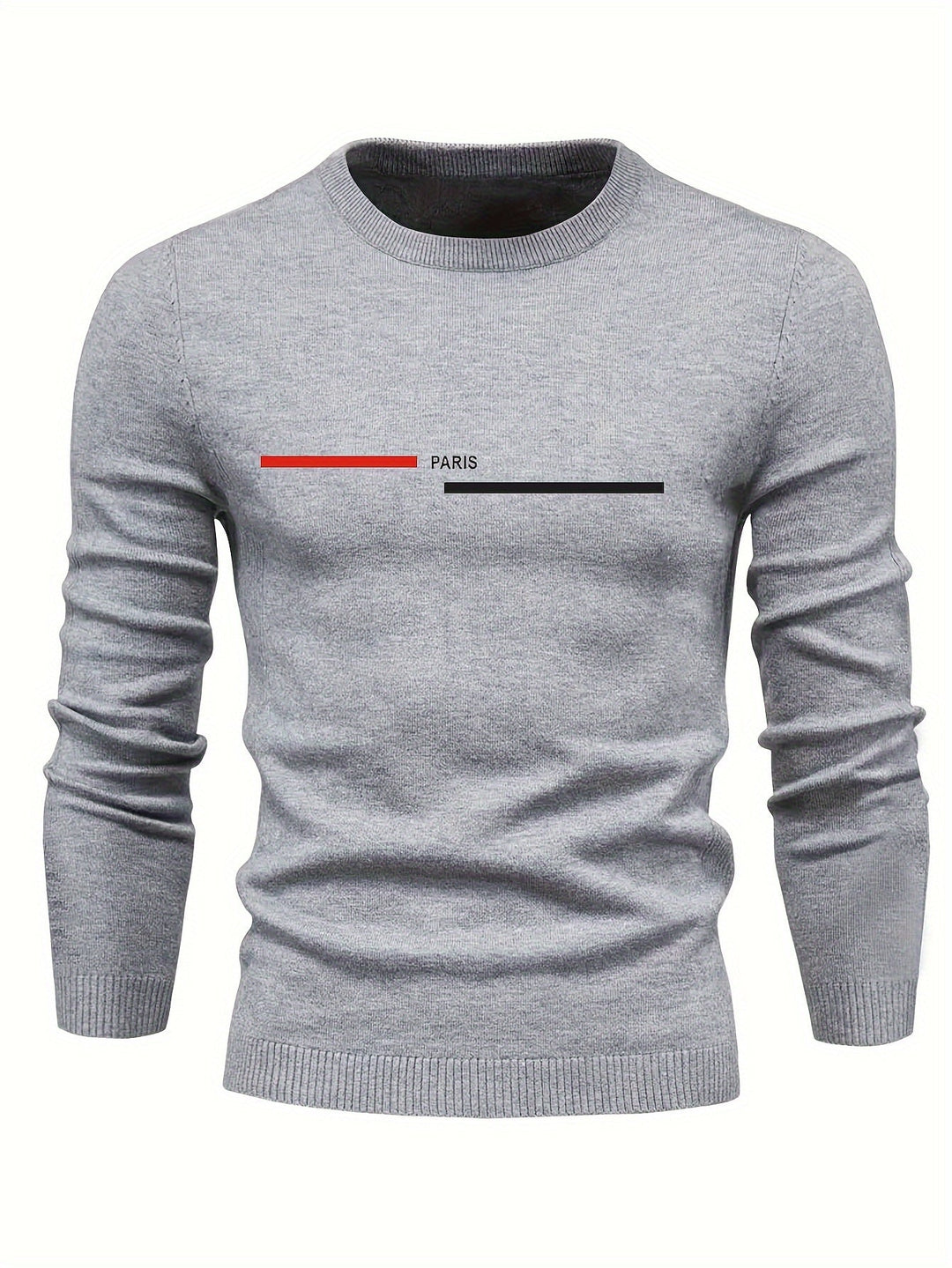 Levoire | Pulli Tricot Relaxant Pour Hommes Avec Encolure Ronde gris