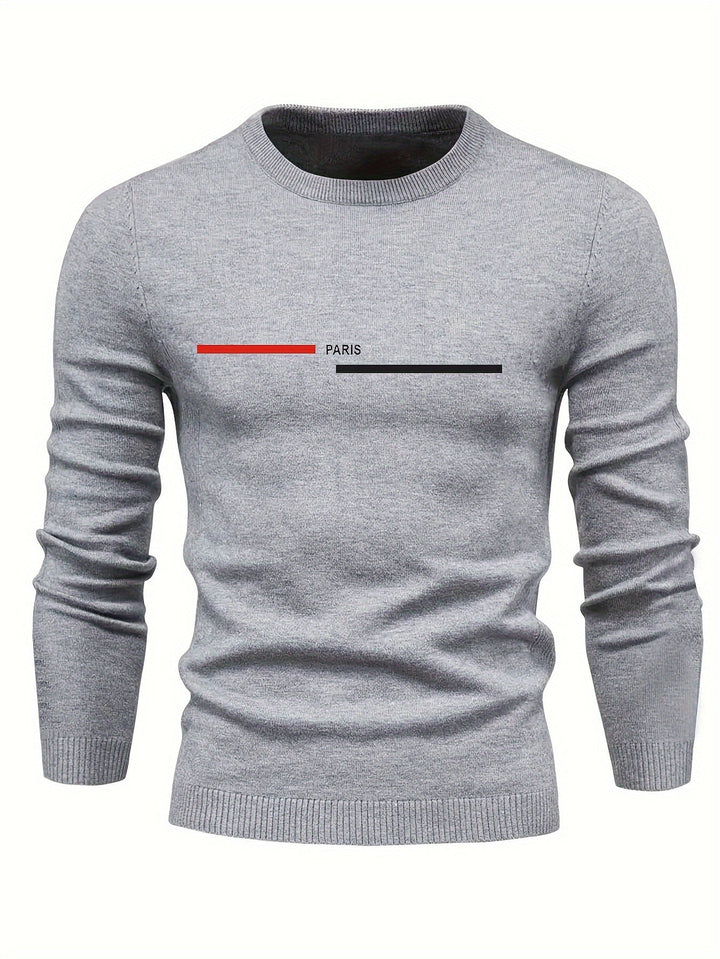 Levoire | Pulli Tricot Relaxant Pour Hommes Avec Encolure Ronde gris