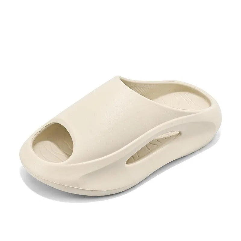 Levoire | Chaussons polyvalents minimalistes et antidérapants avec semelle épaisse HY2306 Brillant Kaki