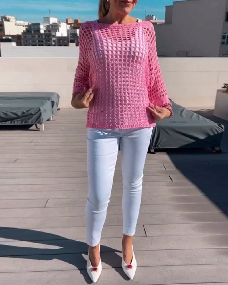 Levoire | Blouse Avec Découpes Dans Une Couleur Unie