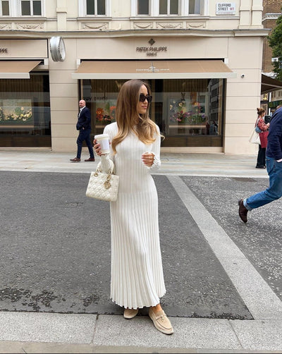 Levoire | Maxi Robe En Tricot Blanc