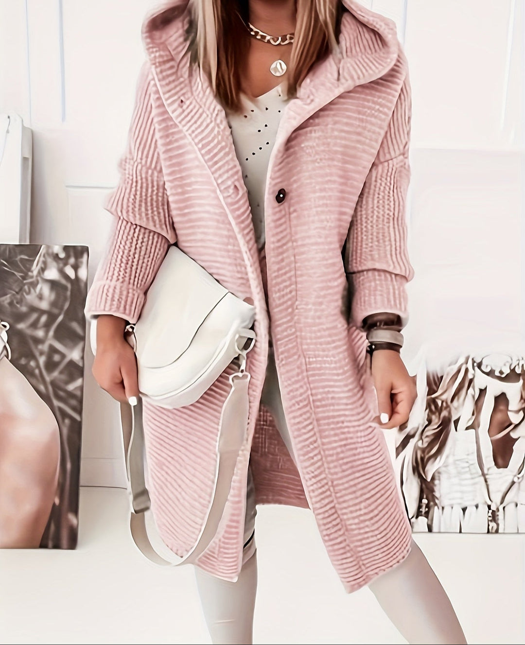Levoire | Gilet En Maille Avec Sensation De Cachemire Rosa