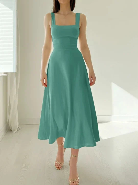 Levoire | Élégant robe midi Sauge verte