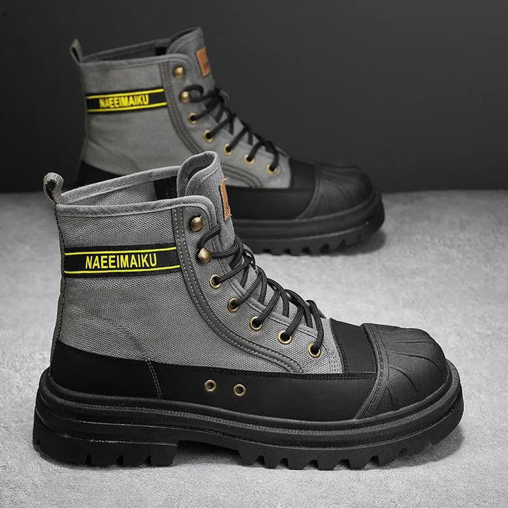 Levoire | Bottes en toile décontractées pour hommes avec semelle épaisse Gris