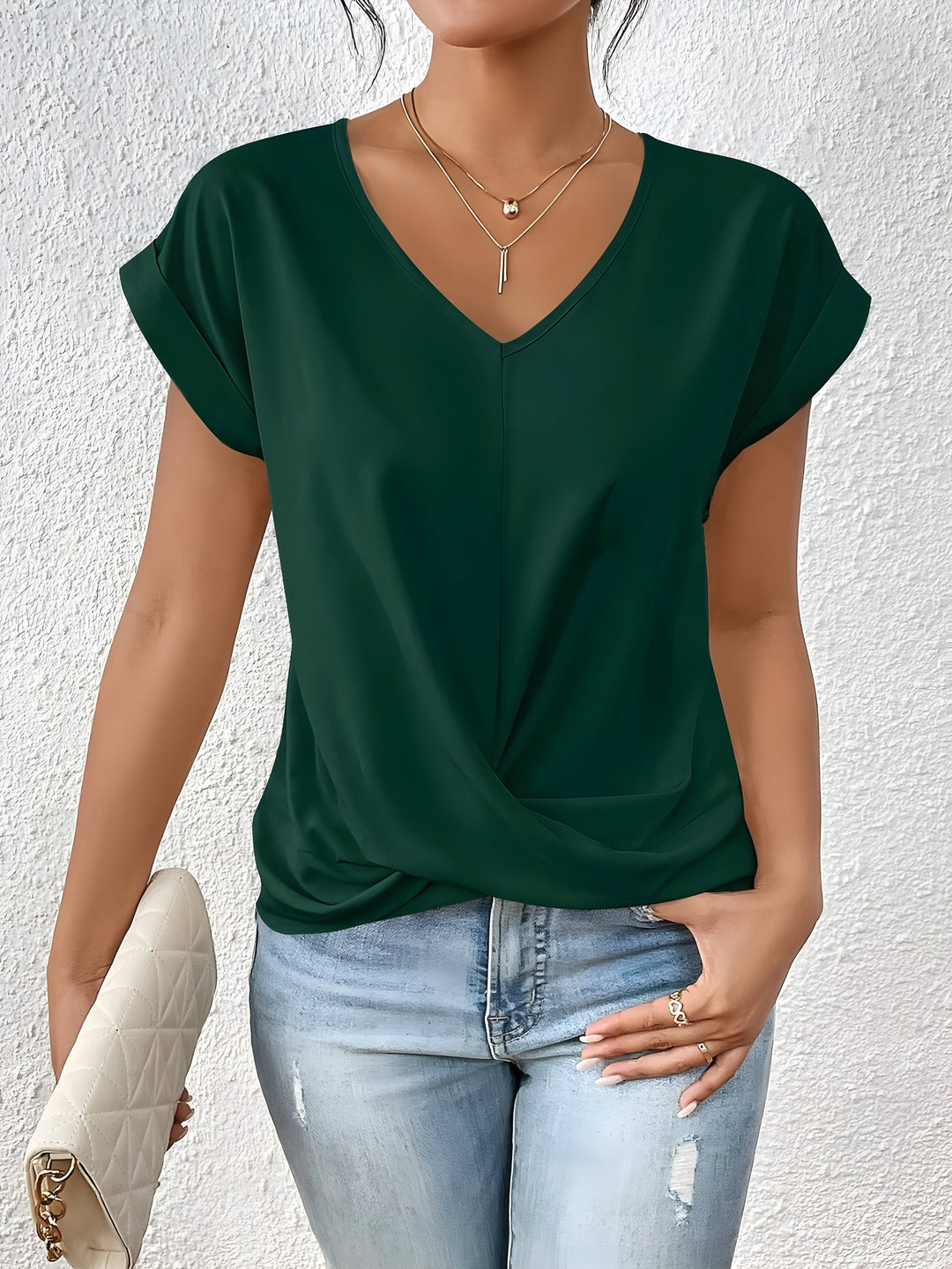 Levoire | Lssiges Tshirt Avec Décolleté Vert