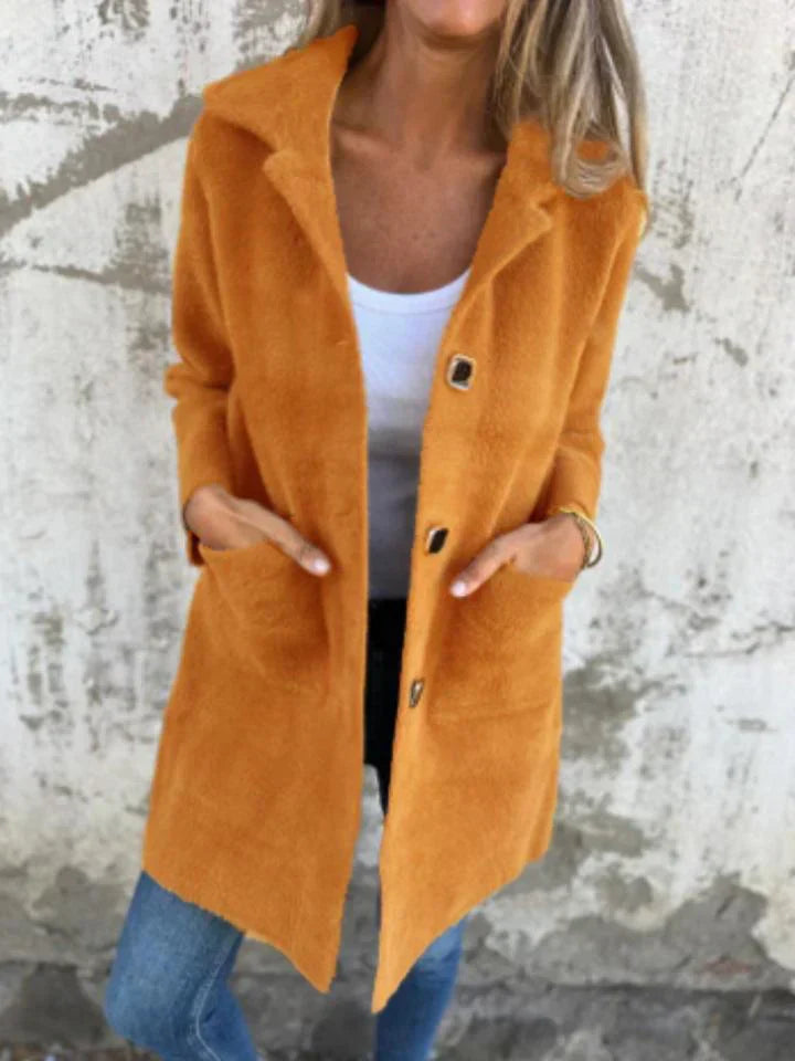 Levoire | Veste Femme En Rose À Boutons Orange