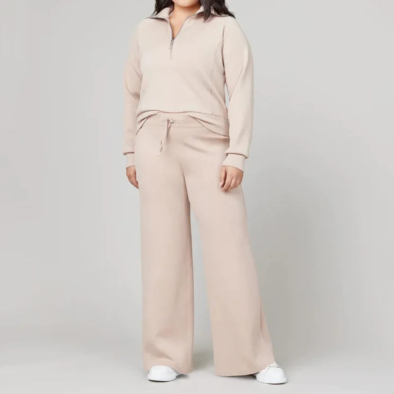 Levoire | Chic Manches Longues Doux Ensemble De Loungewear Beige