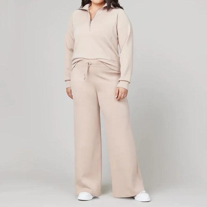 Levoire | Chic Manches Longues Doux Ensemble De Loungewear Beige