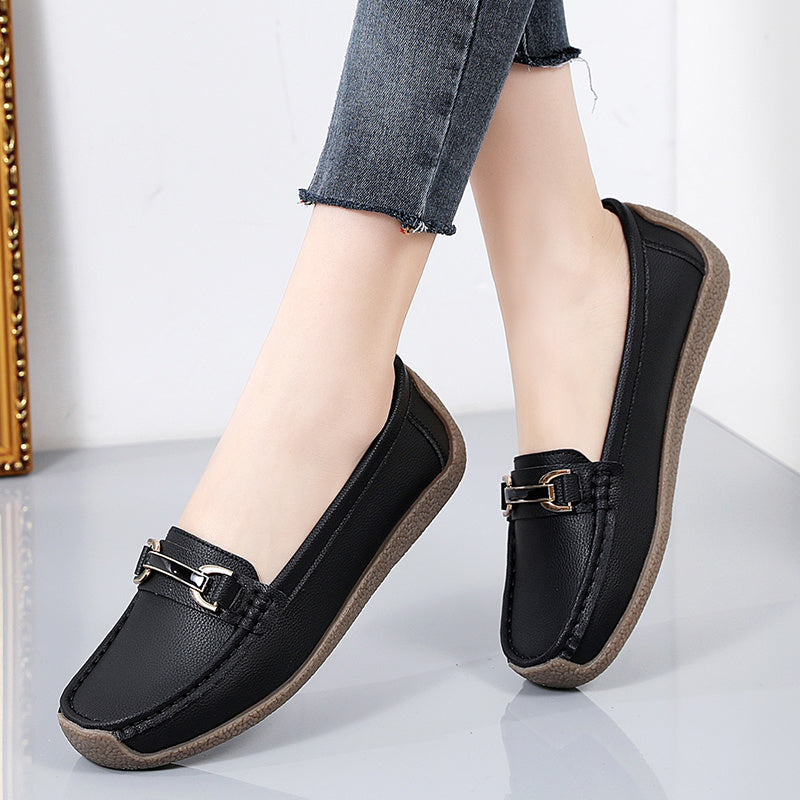 Levoire | Mocassins Plats Confortables Pour Femmes Avec Lacets Noir 42