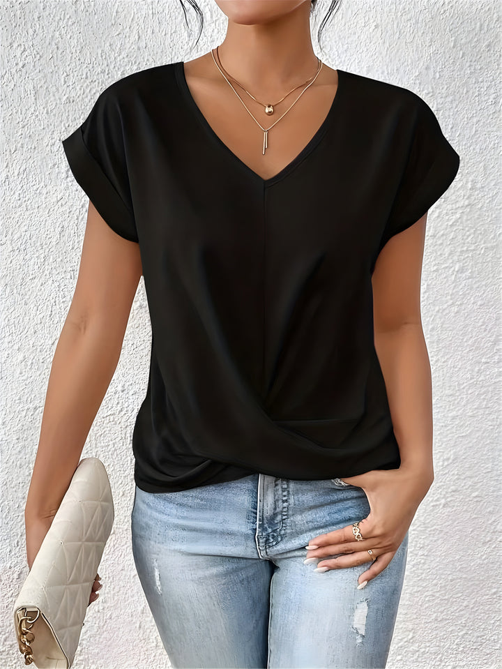Levoire | Lssiges Tshirt Avec Décolleté Noir