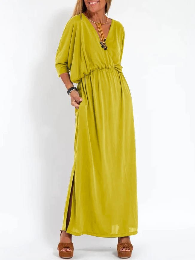 Levoire | Robe Longue D'Été Jaune
