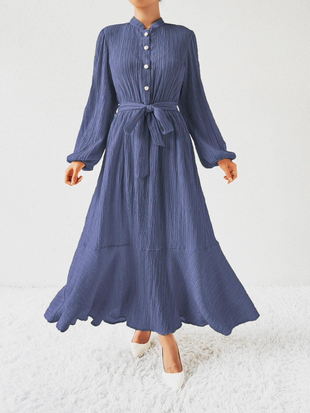 Levoire | Robe À Manches Longues Et Ceinture À Nœuds