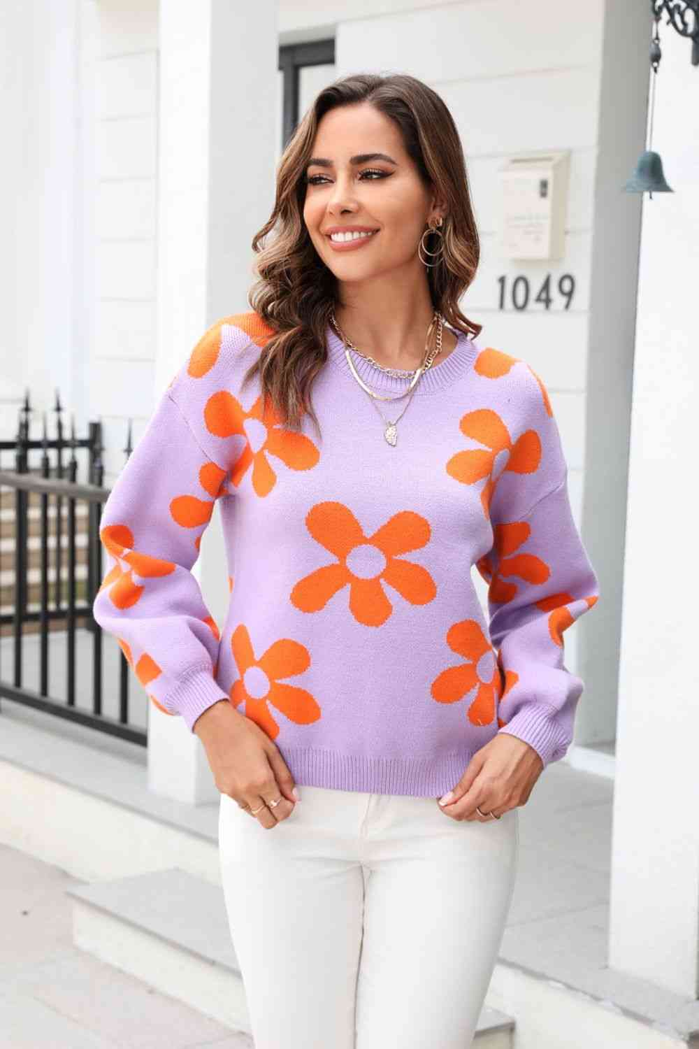 Levoire | Pull-Over À Motifs Floraux Lavande