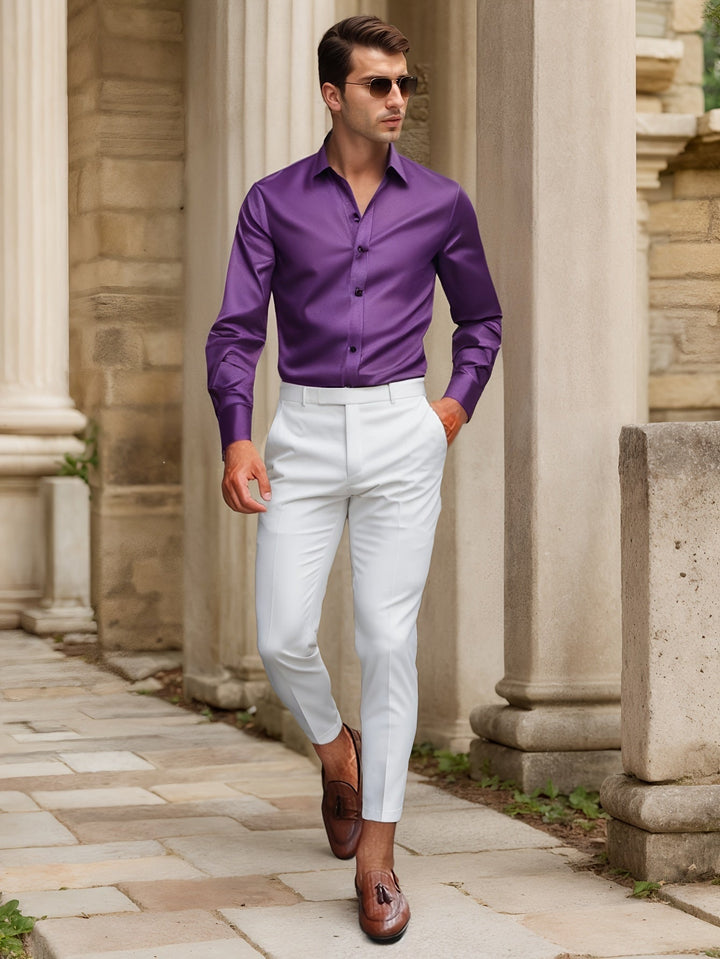 Levoire | Slimfit Stretch-Shirt Couleur Unie