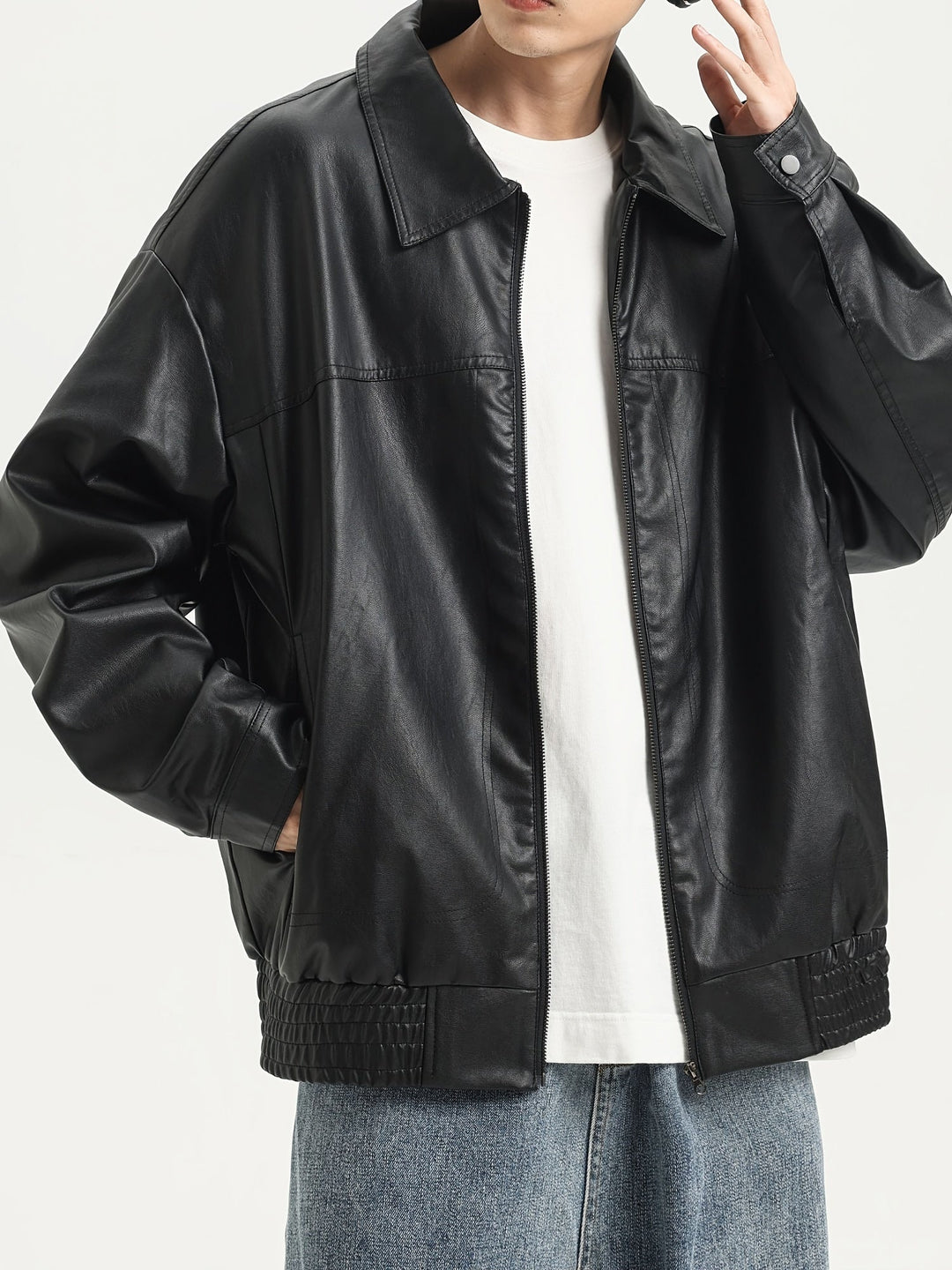 Levoire | Veste Pour Hommes En Cuir Pu Élégant