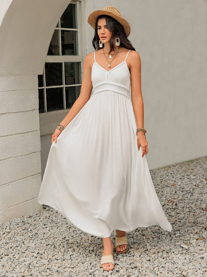 Levoire | Robe Maxi Cami Sans Manches À Décolleté En V Avec Décolleté Carré