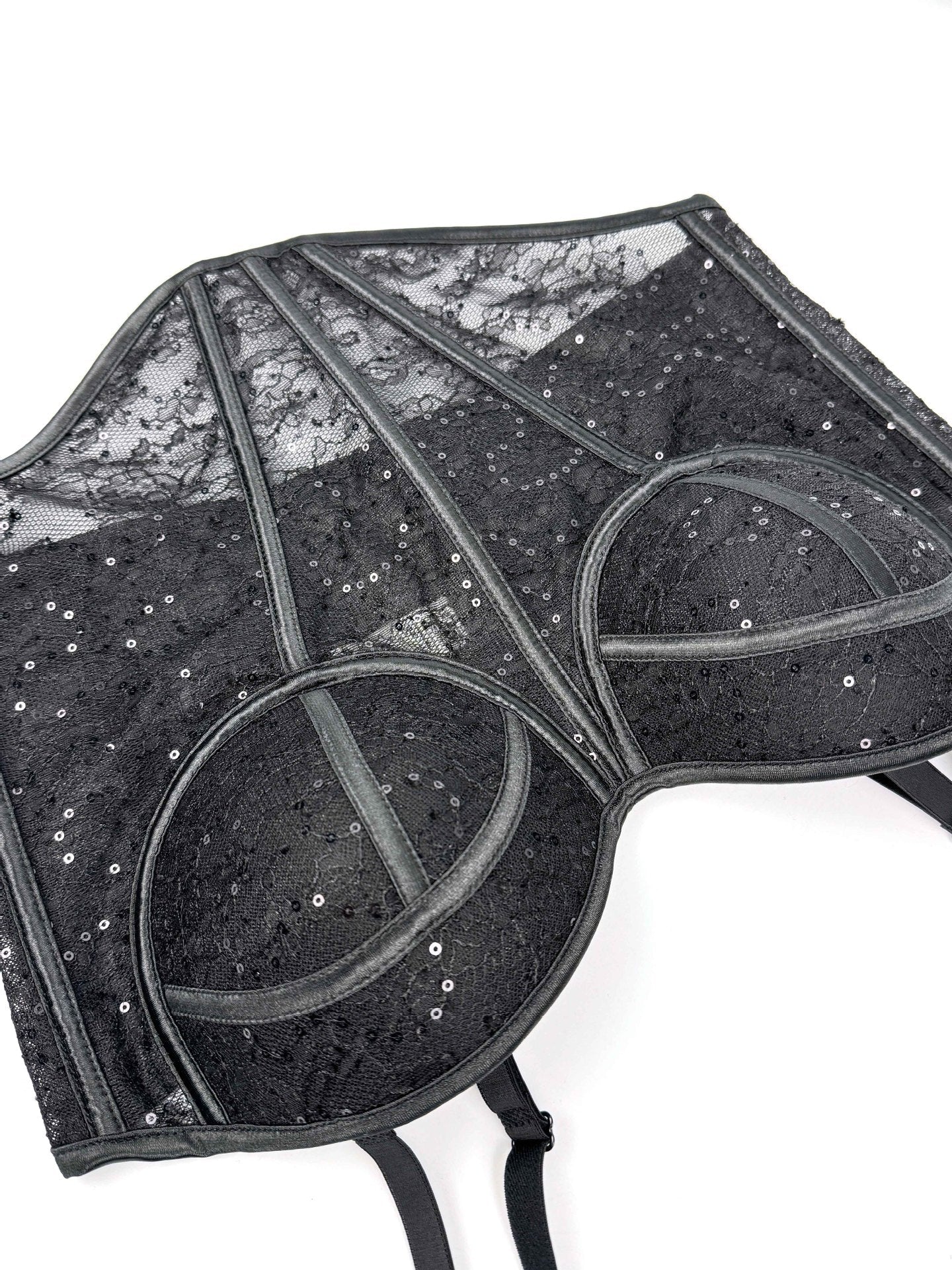 Levoire | Corset en filet transparent avec des détails en dentelle