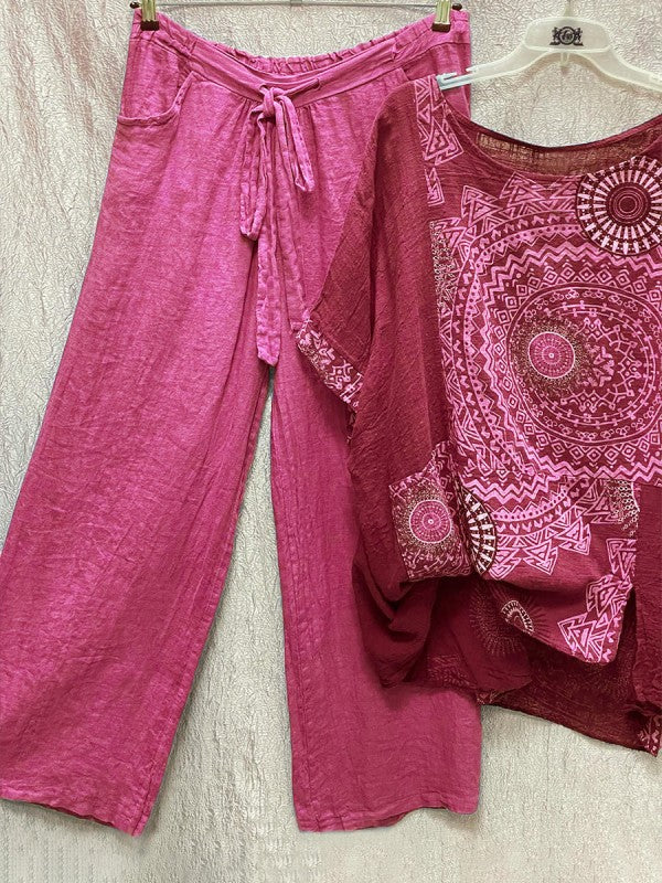 Levoire | Haut Et Ensemble De Pantalons Rosa